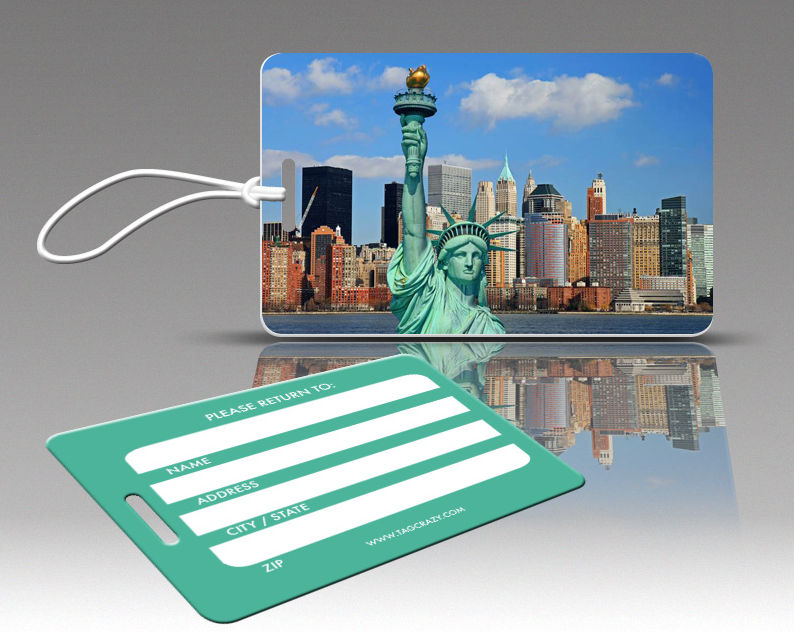 770830 Tagcrazy Luggage Tags- Statue Of Liberty New York- Set Of Three