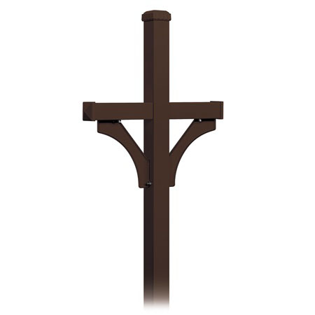 Deluxe Mailbox Post - Bronze - In-Ground Mount for 2 Mailboxes