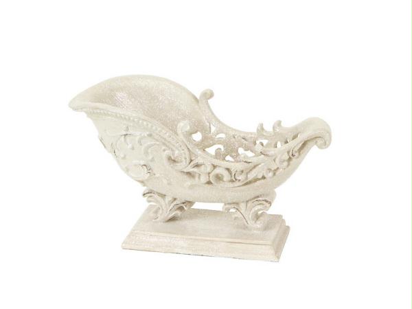 DMEL 45250 Pack of 2 Winter Solace White Santas Sleigh Christmas Serving Contain