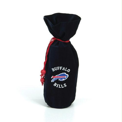 SCS 12903 14 in. NFL Buffalo Bills Velvet Wine Bottle Drawstring Bag
