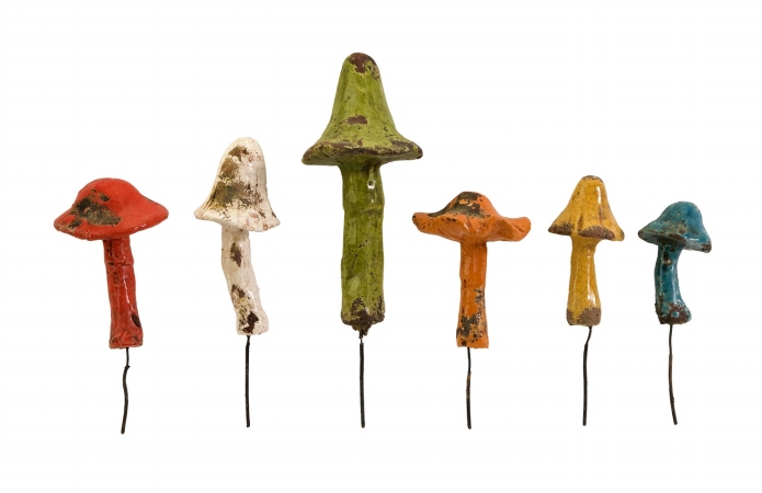 Lighting Business 400976 Mercade Small Mushroom Garden Stakes  Set of 6