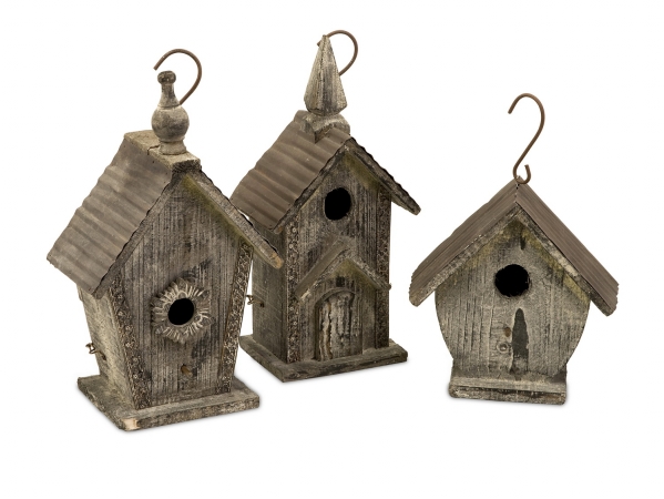 Lighting Business 291443 Mitchell Wood Birdhouses Set of 3