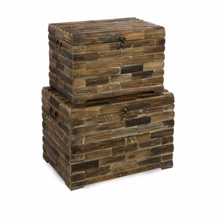 Lighting Business 740182 Moreton Wood Chests  Set of 2