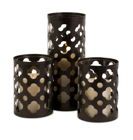 Lighting Business 563373 Norte Cutwork Candle Holders  Set of 3