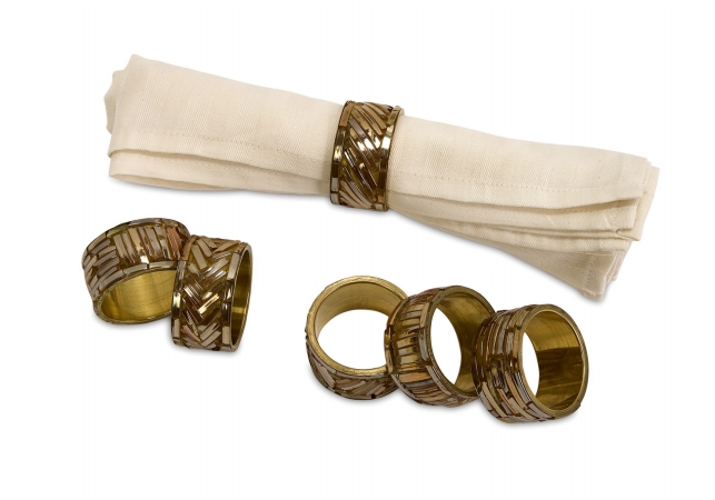 Lighting Business 704106 Omiska Napkin Rings  Set of 6