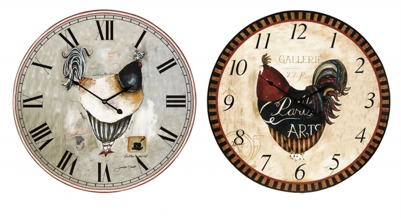 Lighting Business 370032 Ralla Rooster Clocks  Set of 2