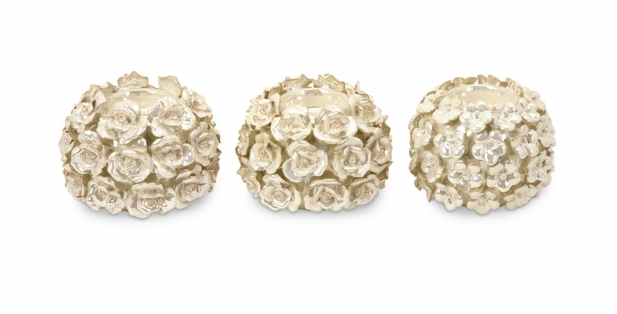 Lighting Business 250233 Regency Bouquet Ceramic Votive Holders Set of 3 by Lighting Business