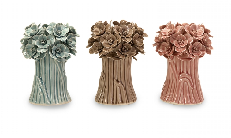 Lighting Business 641473 Rochelle Ceramic Candle Holders  Set of 3