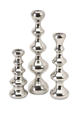 Lighting Business 200243 Chesire Aluminum Taper Candle Holders Set of 3