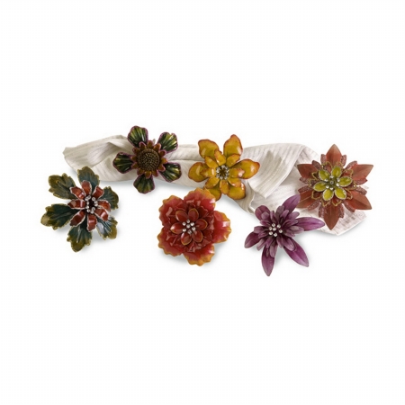 Lighting Business 740326 Ellie Napkin Rings  Set of 6
