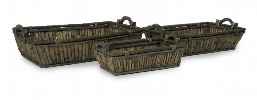 Lighting Business 671043 Gallant Grey Wash Trays  Set of 3