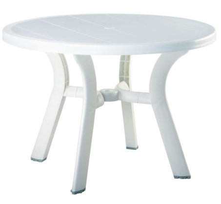 Isp146-whi Truva 41 In. Round Table - White- Set Of 1