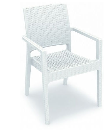 Isp810-whi Ibiza Armchair - White- Set Of 2