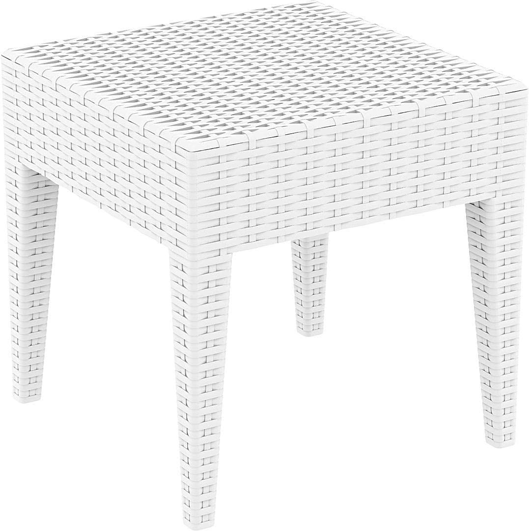 Isp858-whi Miami Side Table - White- Set Of 1