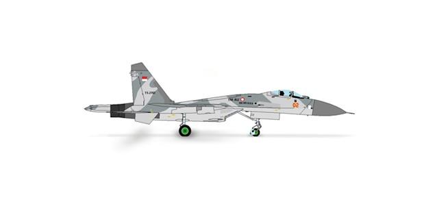 Herpa 1200 Scale Military HE553650 Indonesian Air Force SU27 1200 11th Fs