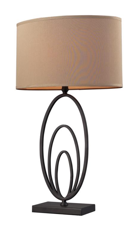 Dimond D2211 Haven Multiple Oval Design Table Lamp In A Bronze Finish With Taupe