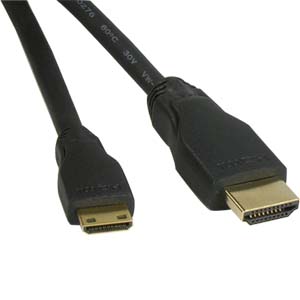 10Ft HDMI-Male-Mini-Male Cable High Speed with Ethernet 10Ft HDMI-Male-Mini-Male Cable High Speed with Ethernet