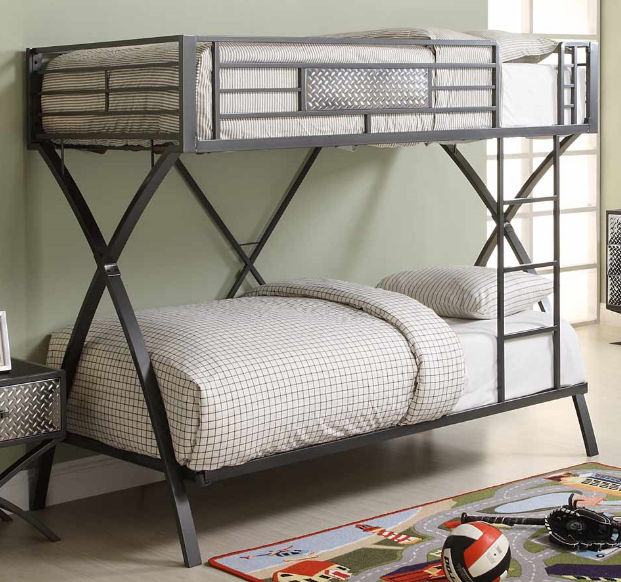 Home Elegance B813T-1 Spaced Out Twin-Twin Bunk Bed