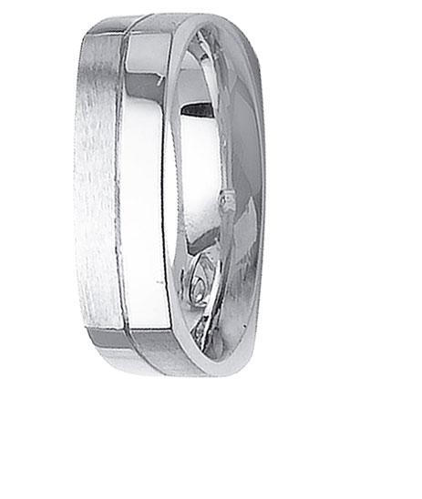 L.A. Wedding 14KLAW2041-S5.5 6mm 14K White Gold Wedding Band - Size 5.5