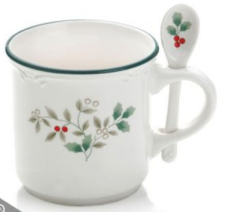 Mikasa 5083863 Winterberry Cocoa Mug with spoon