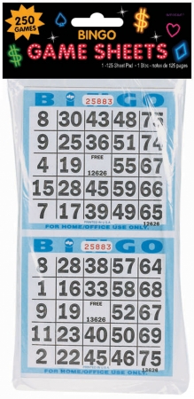 AMSCAN 340260 Bingo Game Sheets 125-Pkg