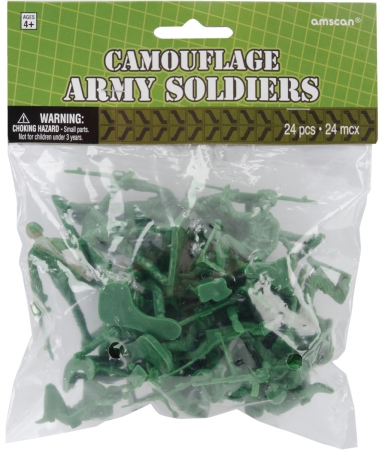AMSCAN 155676 Party Favors 24-Pkg-Camouflage Army Soldier