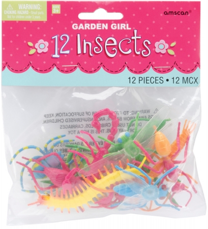 AMSCAN 155693 Party Favors 12-Pkg-Garden Girl Insects