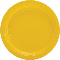 AMSCAN 402609 Big Party Pack Luncheon Plates 7 in. 60-Pkg-Sunshine Yellow