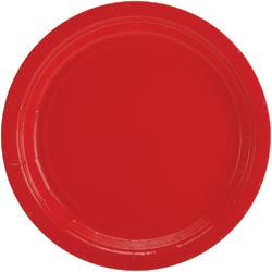 AMSCAN 402611 Big Party Pack Luncheon Plates 7 in. 60-Pkg-Apple Red