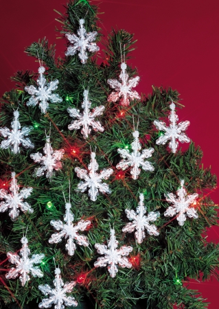 Beadery 154530 Holiday Beaded Ornament Kit-mini Snowflakes 2 In. Makes 24