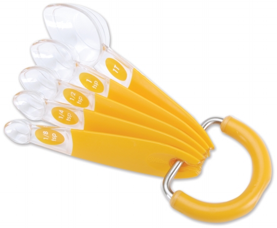 386429 Scoop-it Measuring Spoons-yellow Handle