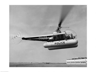 Sal25540960 Low Angle View Of A Helicopter In Flight Bell 47-d Bell Aircraft Corporation -24 X 18- Poster Print