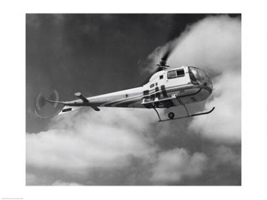 Sal25540963 Low Angle View Of A Helicopter In Flight In The Sky Bell Helicopter -24 X 18- Poster Print
