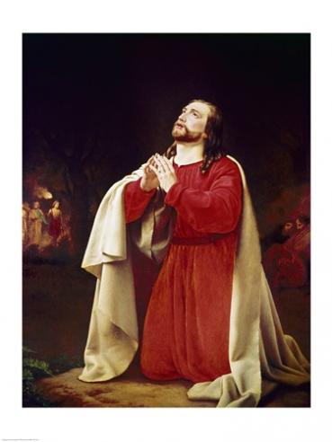 Sal900102715 Christ In Gethsemane By Christoffer W. Eckersberg -1783-1853- -18 X 24- Poster Print