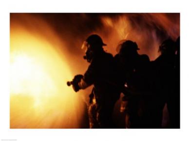 Sal10985384d Firefighters During A Rescue Operation -24 X 18- Poster Print