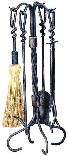 UniFlame F1695 5 Pc Antique Rust Wrought Iron Toolset