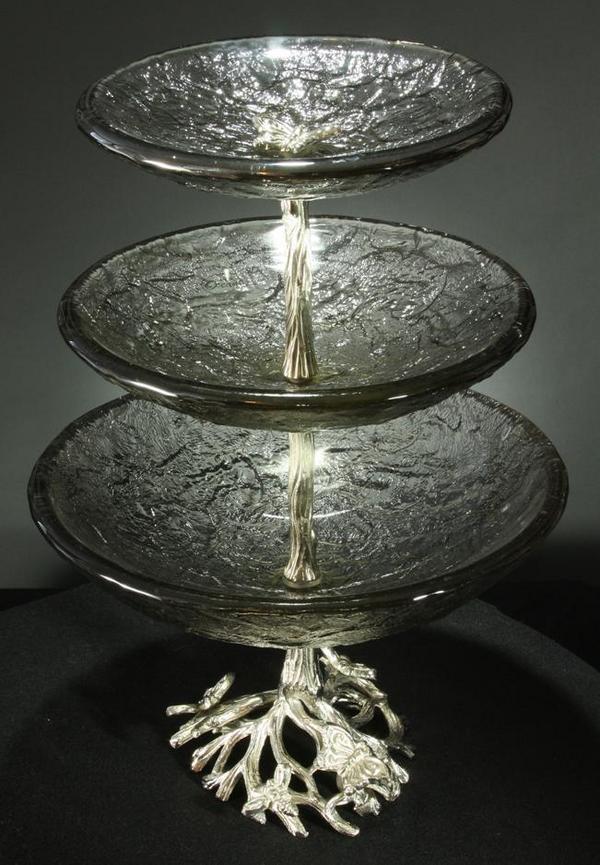JSG Oceana 101MS3000 Monarch 3Tier Serving BowlsCrystal