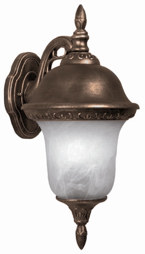F-2991-cp-ab Medium Top Mount Light With Alabaster Glass-copper