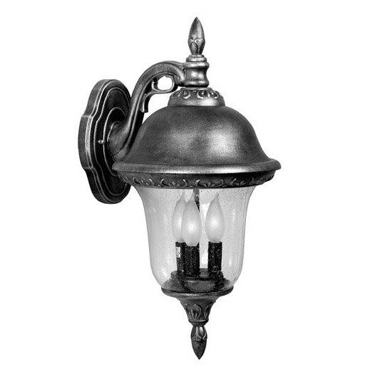 F-3991-sw-sg Large Top Mount Light With Seedy Glass-swedish Silver
