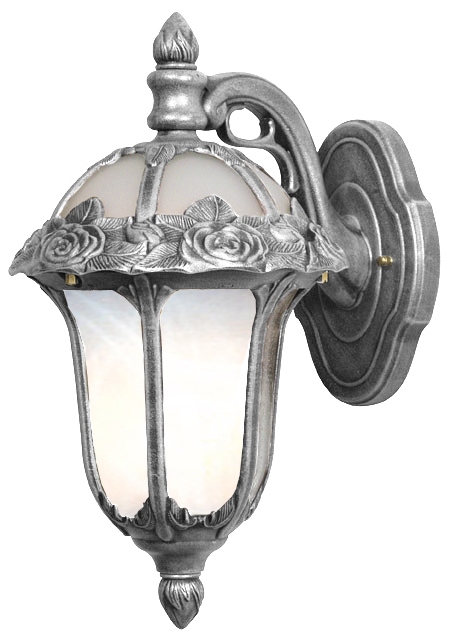 Rose Garden F-1711-sw-ab Small Top Mount Light With Alabaster Glass-swedish Silver