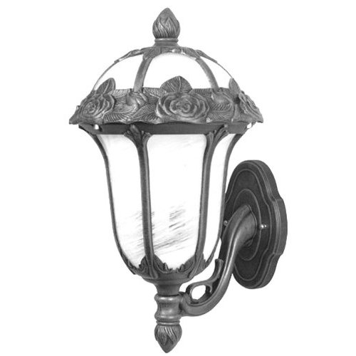 Rose Garden F-1717-sw-ab Small Bottom Mount Light With Alabaster Glass-swedish Silver
