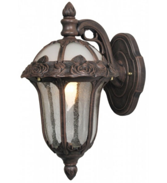 Rose Garden F-2711-CP-SG Medium Top Mount Light with Seedy Glass-Copper