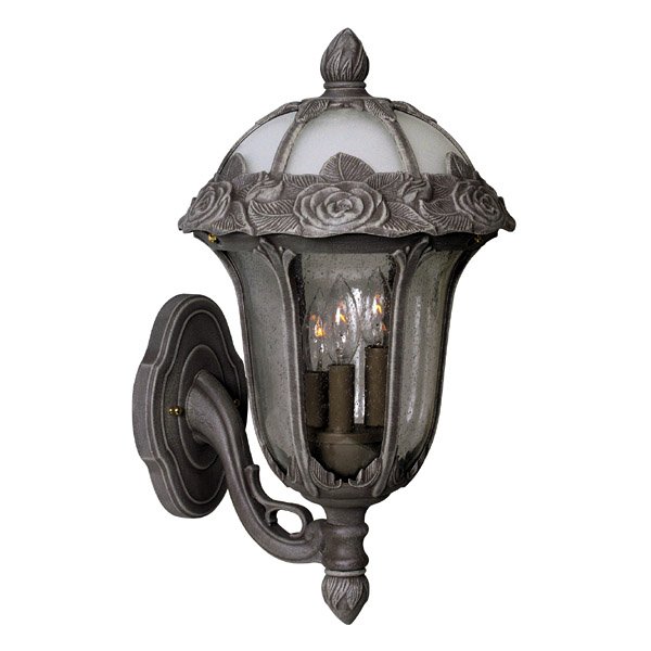 Large Bottom Mount Light With Seedy Glass-swedish Silver