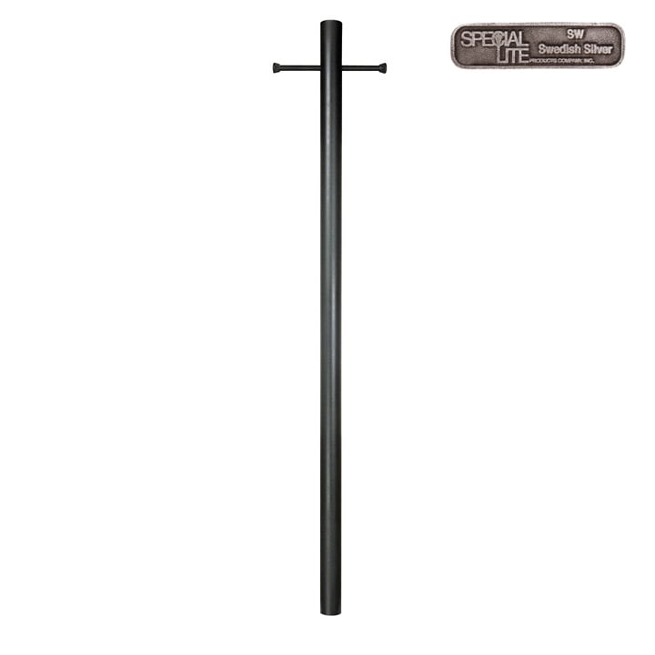 Direct Burial Posts 400-sw 7 Ft. Smooth Aluminum Direct Burial Post With Ladder Rest-swedish Silver