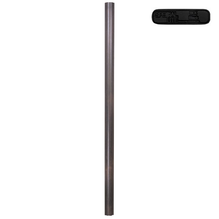 Direct Burial Posts Mp-407-blk 7 Ft. Fluted Aluminum Direct Burial Post-black