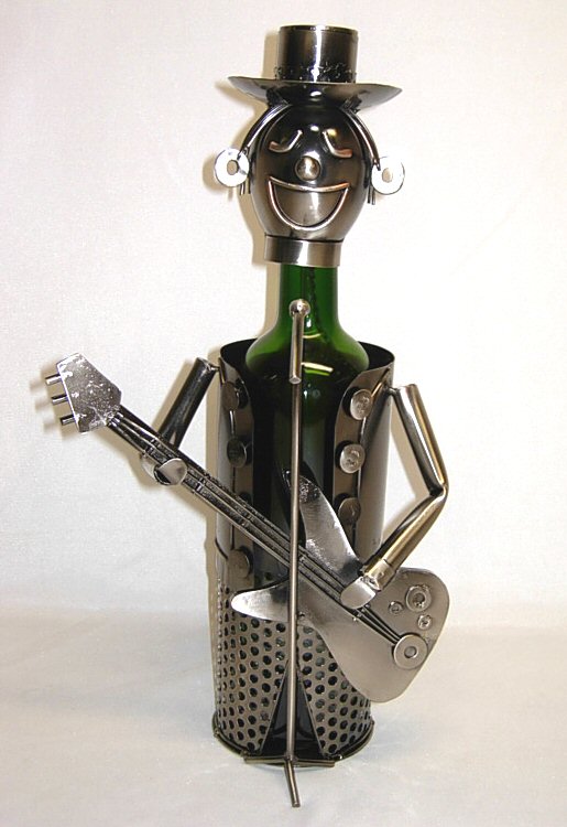 Zb500 Wine Bottle Holder - Guitarist