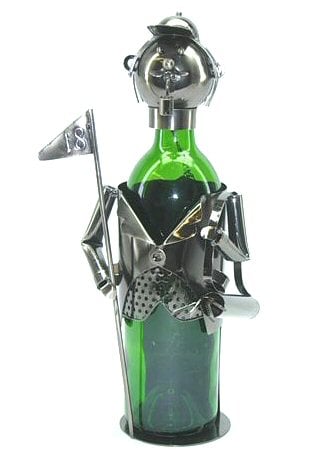 Zb640 Wine Bottle Holder - Golfer