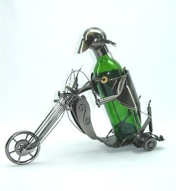 Zb720 Wine Bottle Holder - Motorcyclist