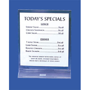 Update International ACH811 8.5 in. x 11 in. Acrylic Card Holders