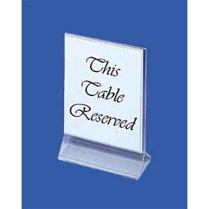 Update International ACH46 4 in. x 6 in. Acrylic Table Card Holder